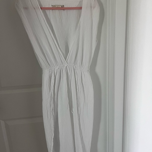 Seaspice White Cotton Coverup Jumpsuit Size Large - Picture 3 of 8